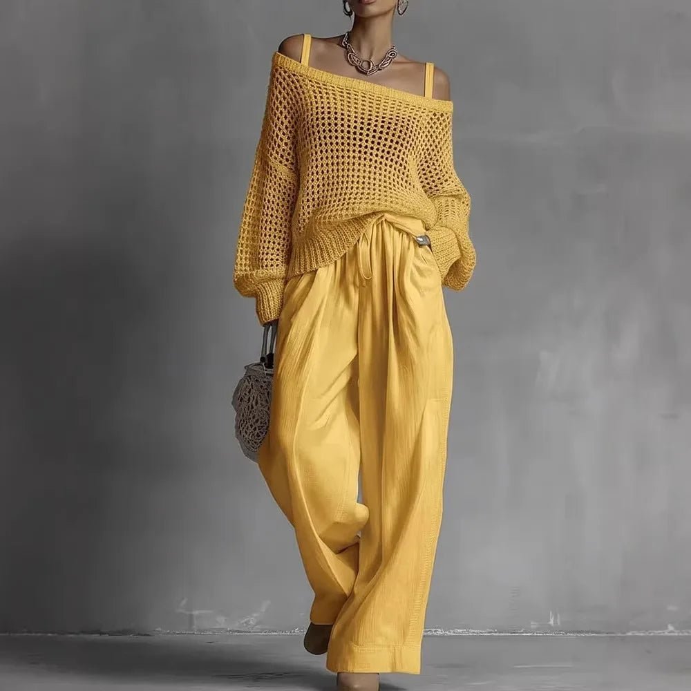 CLARIBEL | Set with wide-leg trousers - Liora Melbourne
