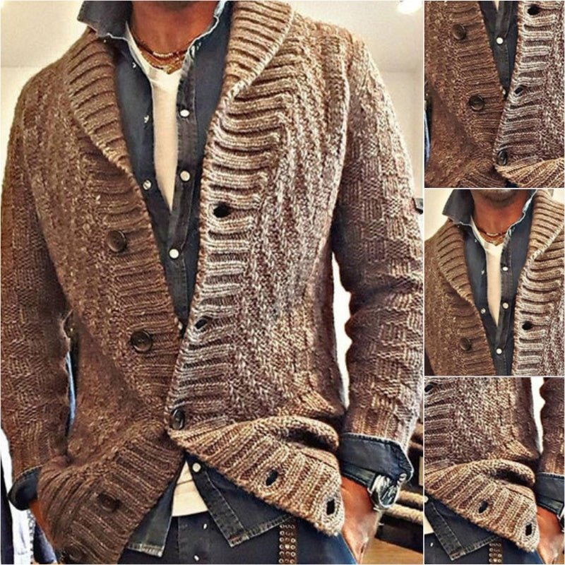 CARTER | Knit cardigan jacket with lapel collar - Liora Melbourne