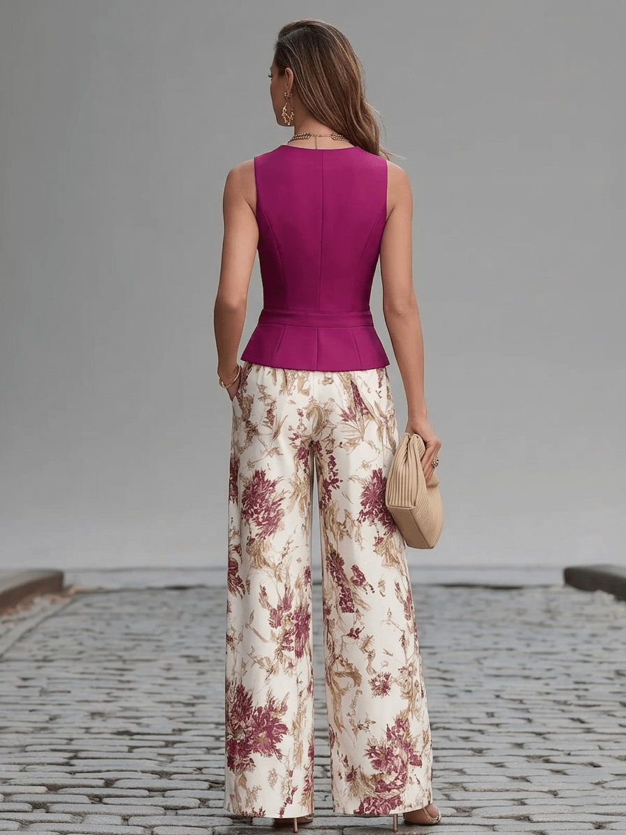REMI | Set with wide-leg printed trousers - Liora Melbourne