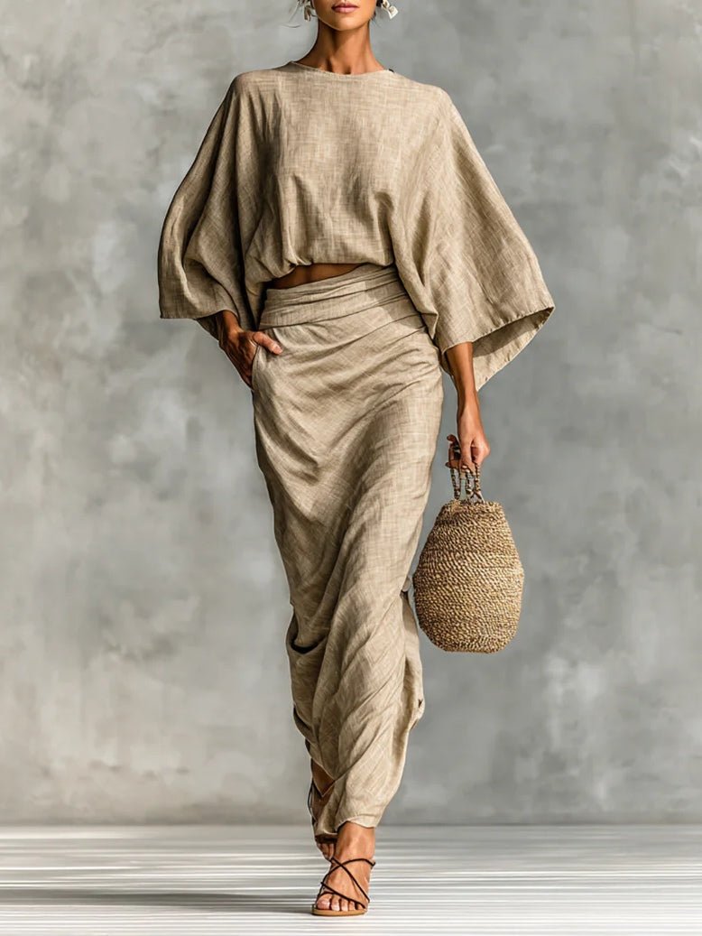 GIULIA | Two-piece set with flowing skirt - Liora Melbourne