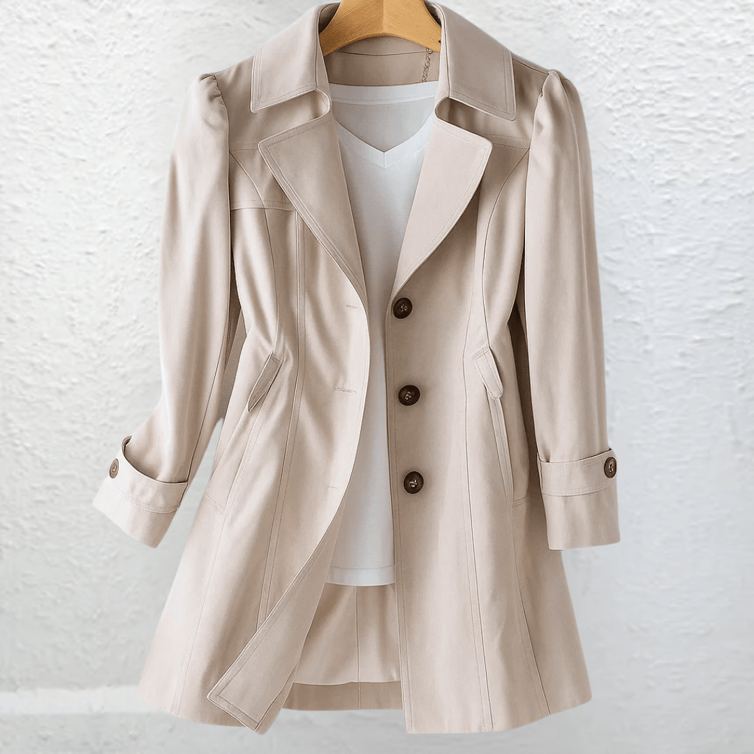 KATHERINE | Trench coat with tie belt - Liora Melbourne