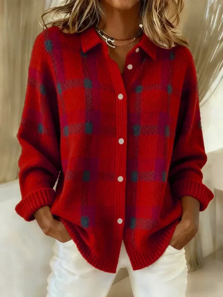 FREYA | Jumper with retro check pattern - Liora Melbourne