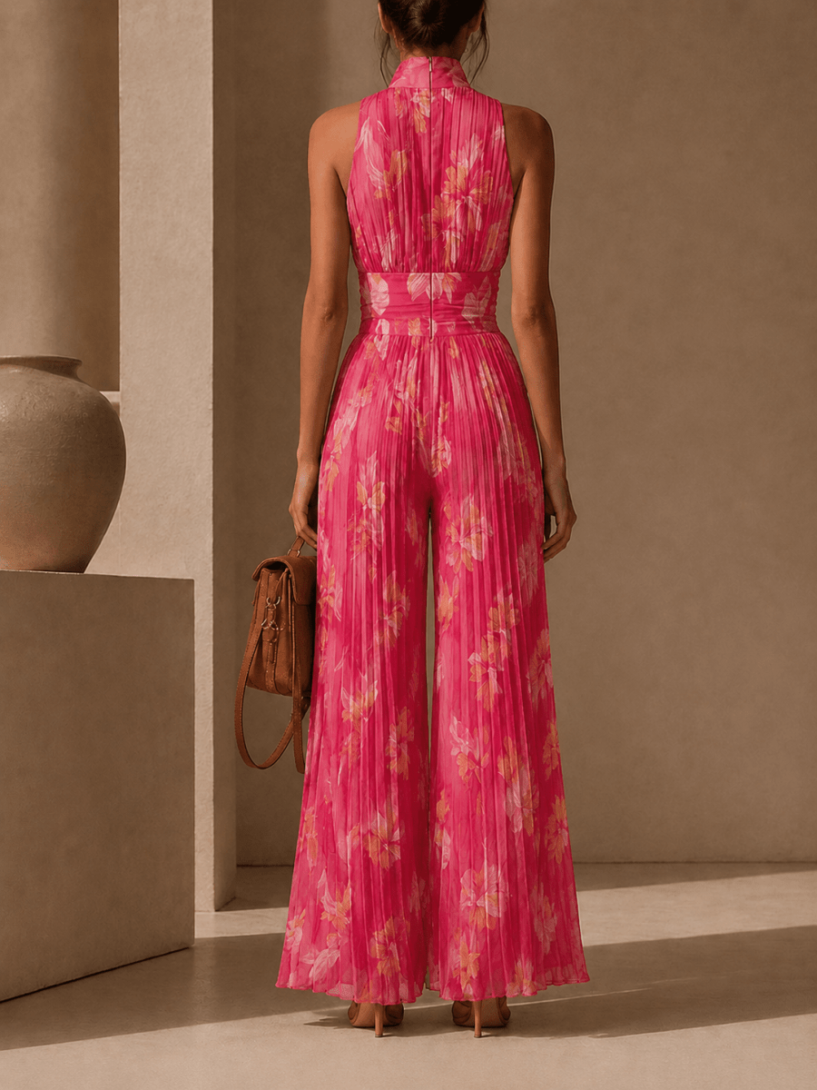 CAELIA | Wide-leg pleated jumpsuit - Liora Melbourne