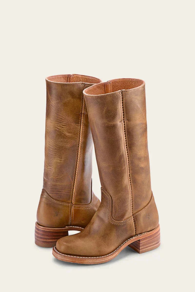JANE | Western boots with stacked block heel - Liora Melbourne