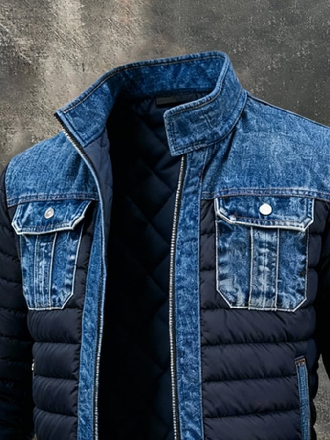 EDMUND | Puffer jacket with ribbed cuffs - Liora Melbourne
