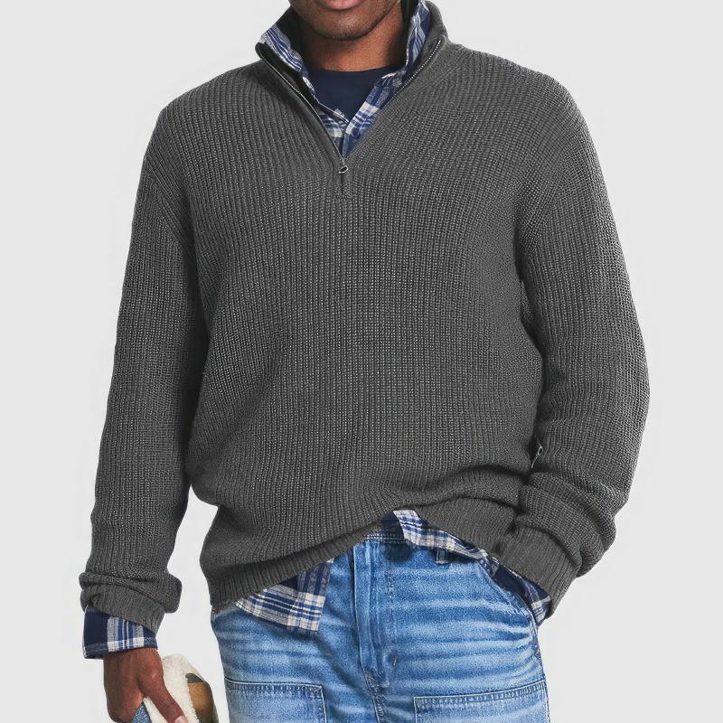 JAMES | Knitted jumper with zip - Liora Melbourne