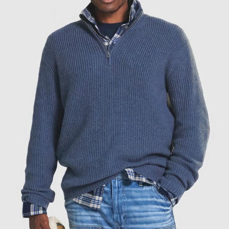JAMES | Knitted jumper with zip - Liora Melbourne