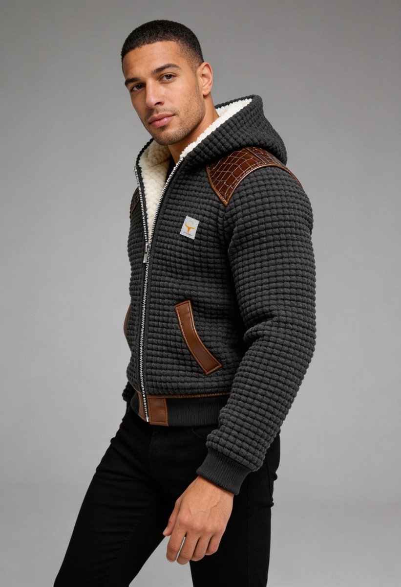 JULIAN | Jacket with embossed leather texture - Liora Melbourne