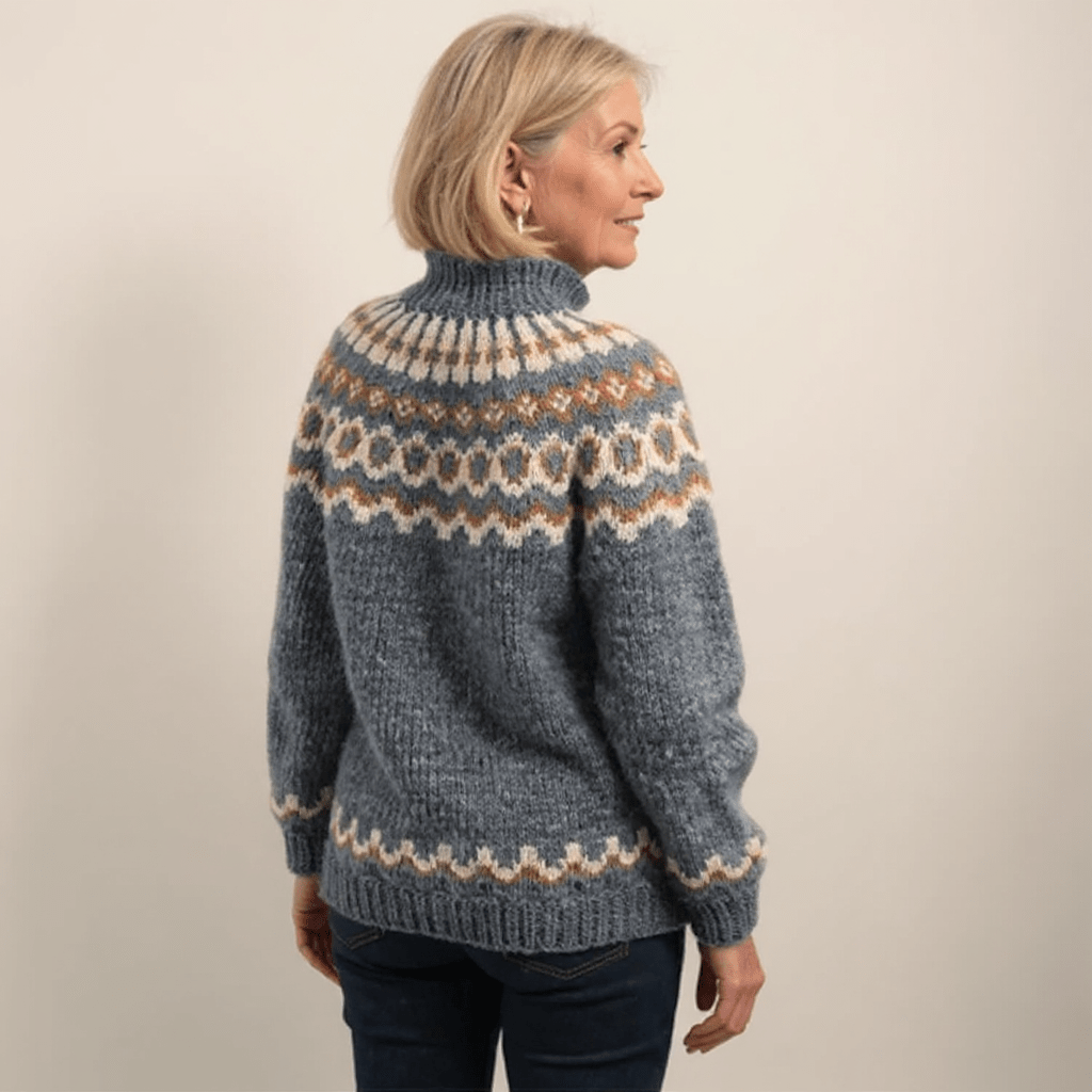 AMARA | Icelandic jumper with patterned design - Liora Melbourne
