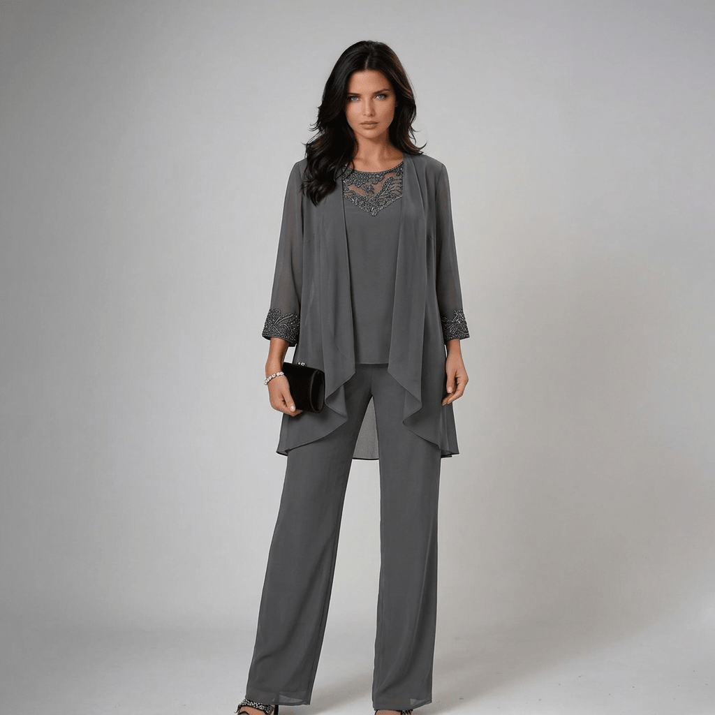 IVA | Three-piece set with wide-leg trousers - Liora Melbourne