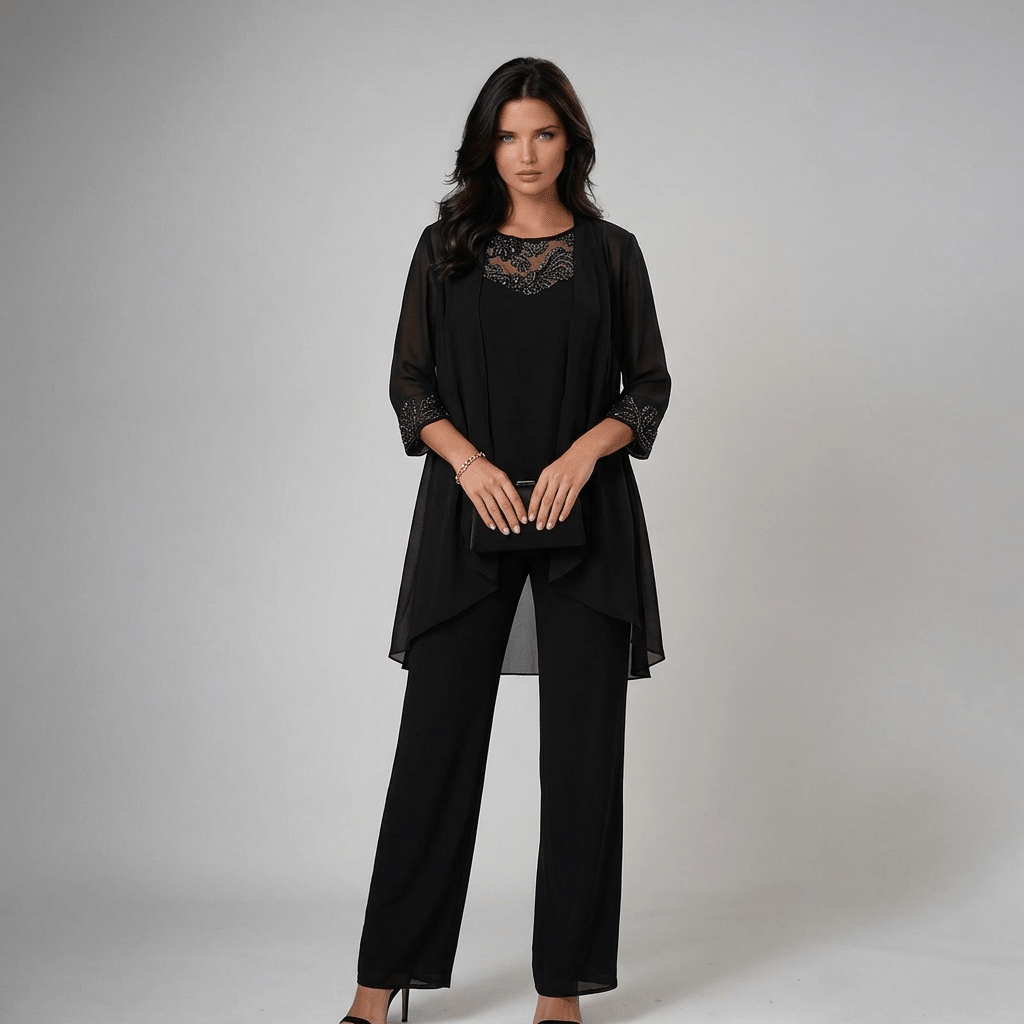 IVA | Three-piece set with wide-leg trousers - Liora Melbourne