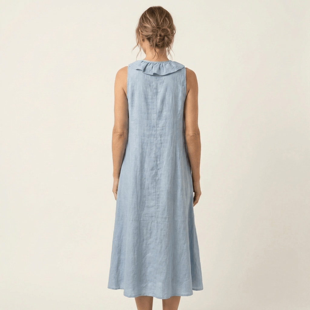 VICKY | Maxi dress with front ruffle - Liora Melbourne