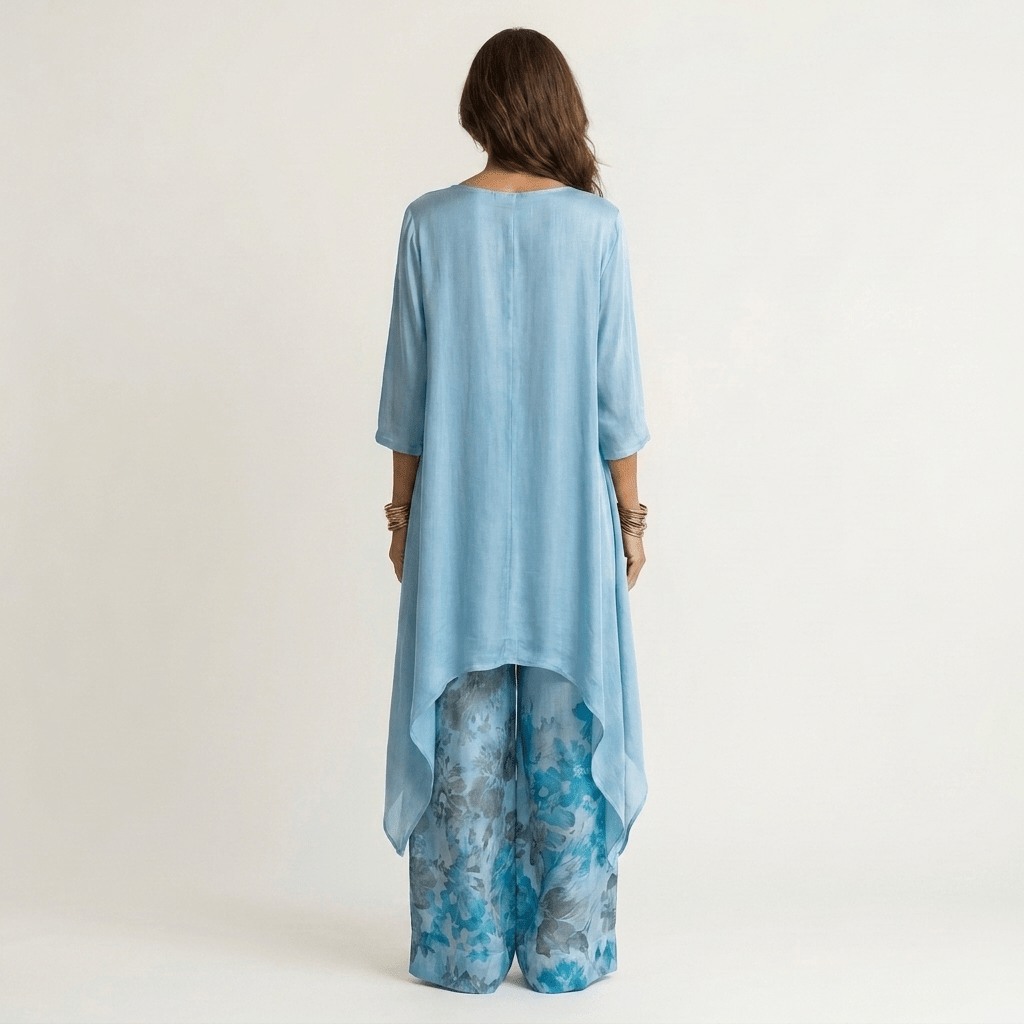 CARIOLA | Set with printed wide-leg trousers - Liora Melbourne