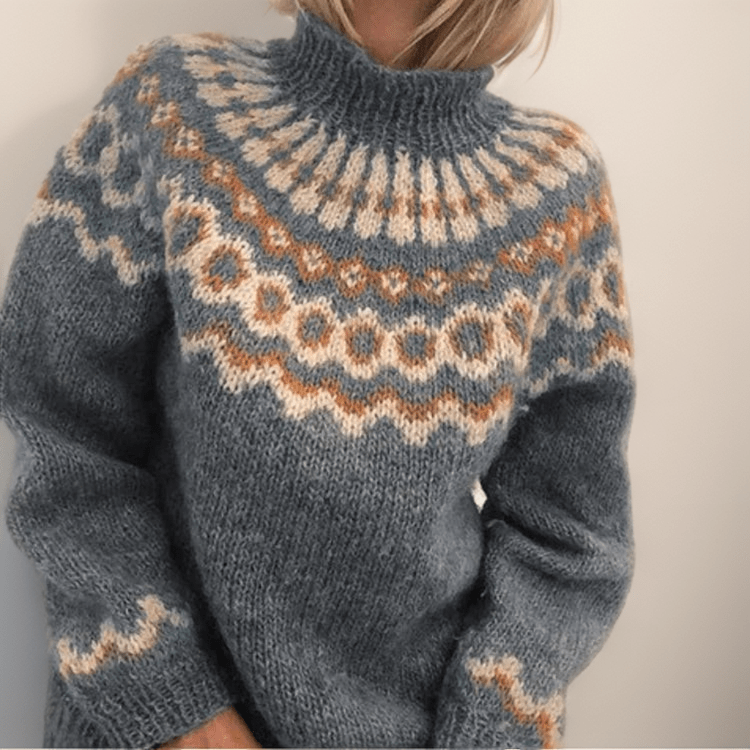 AMARA | Icelandic jumper with patterned design - Liora Melbourne