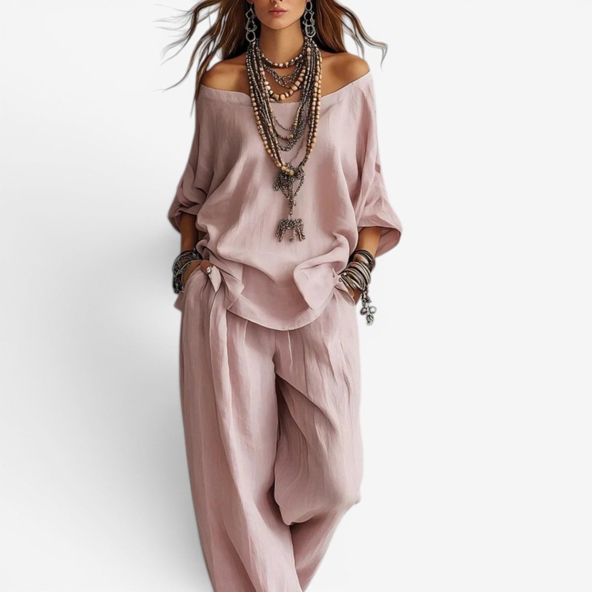SHELLY | Set with wide-leg pants - Liora Melbourne