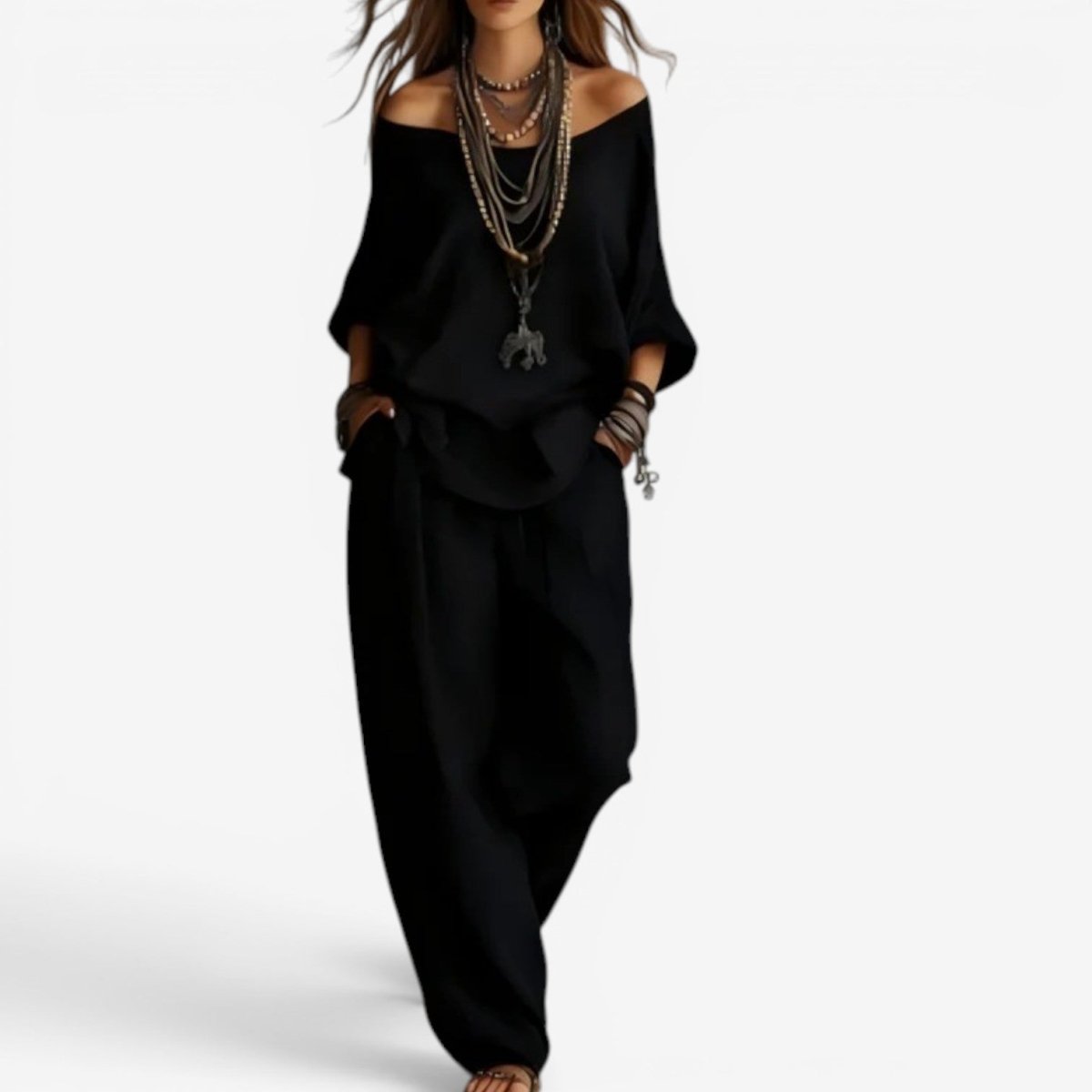 SHELLY | Set with wide-leg pants - Liora Melbourne