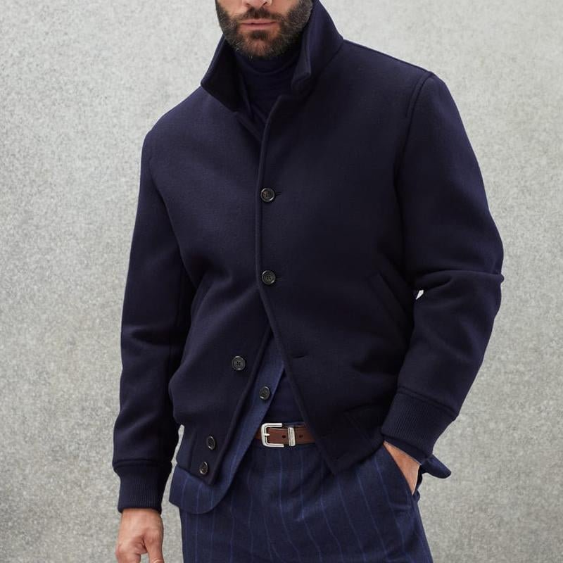 NOLAN | Wool bomber jacket with stand collar - Liora Melbourne