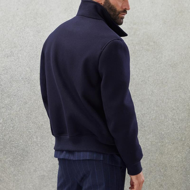 NOLAN | Wool bomber jacket with stand collar - Liora Melbourne