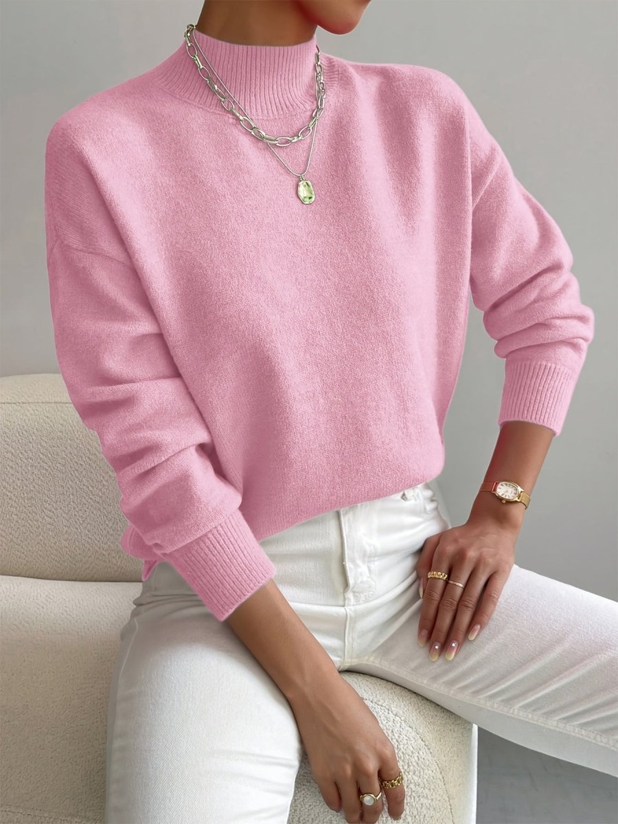 ELEANOR | Polo neck jumper with ribbed cuffs - Liora Melbourne