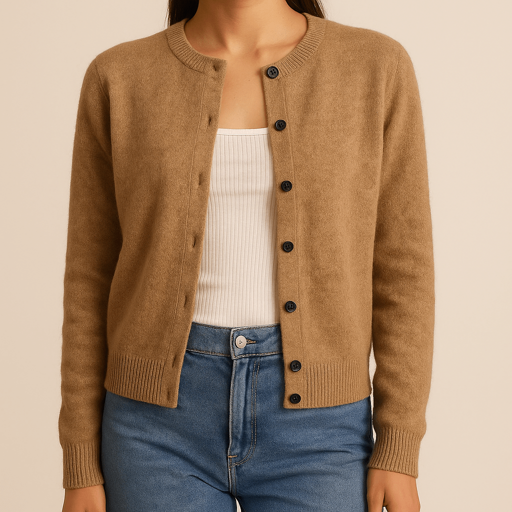MIA | Button-front cardigan with ribbed trim - Liora Melbourne
