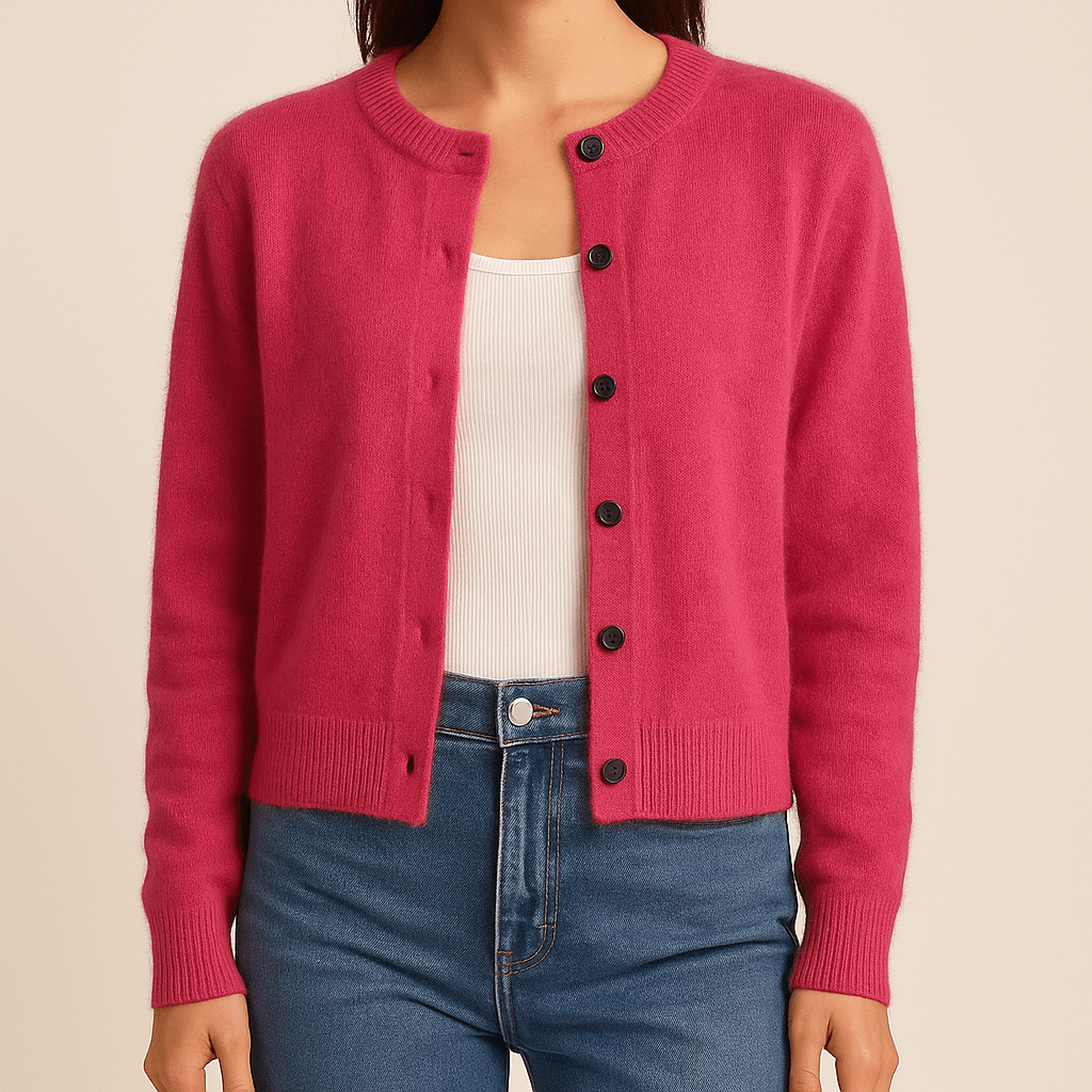 MORNINGTON | Button-front cardigan with ribbed trims - Liora Melbourne