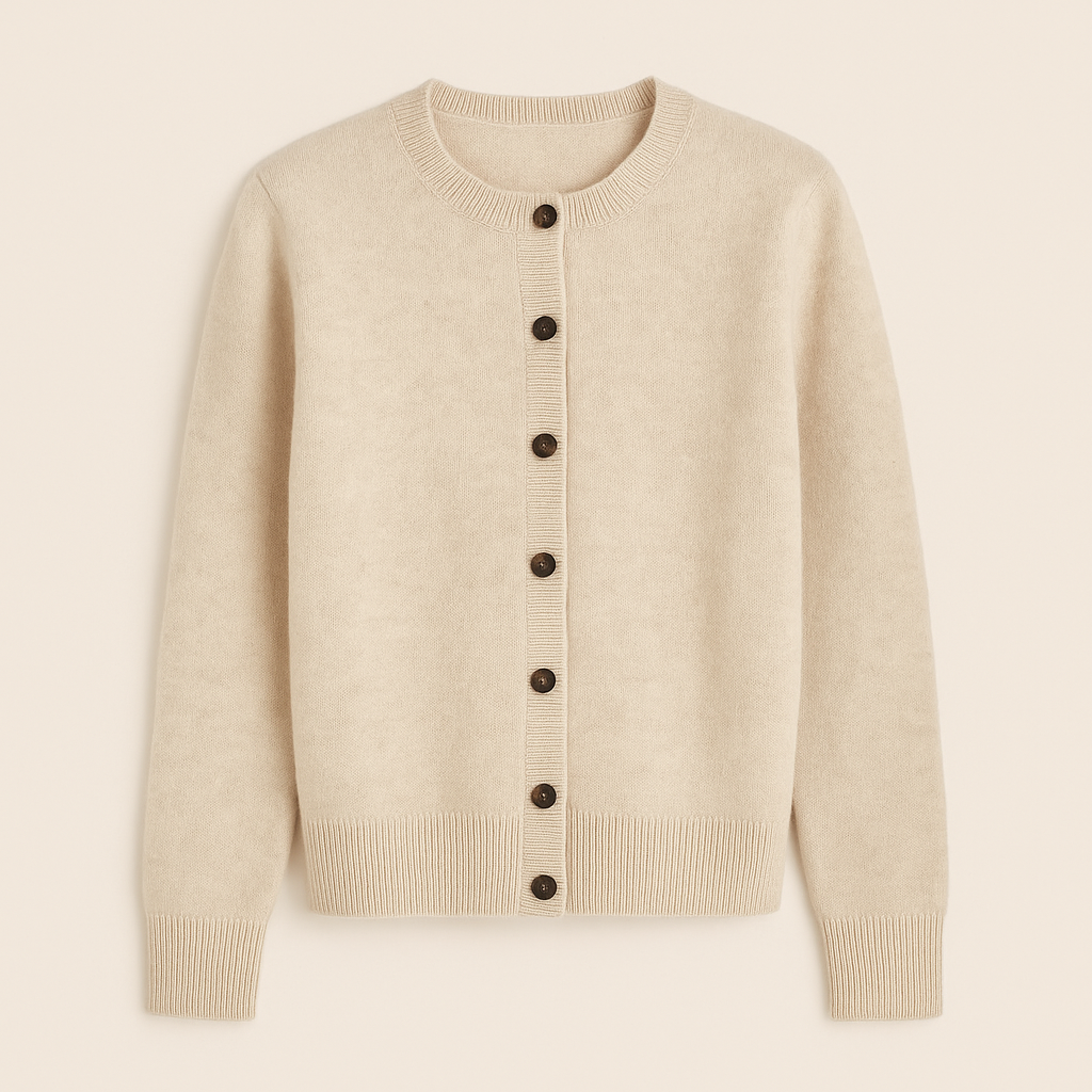 MORNINGTON | Button-front cardigan with ribbed trims - Liora Melbourne
