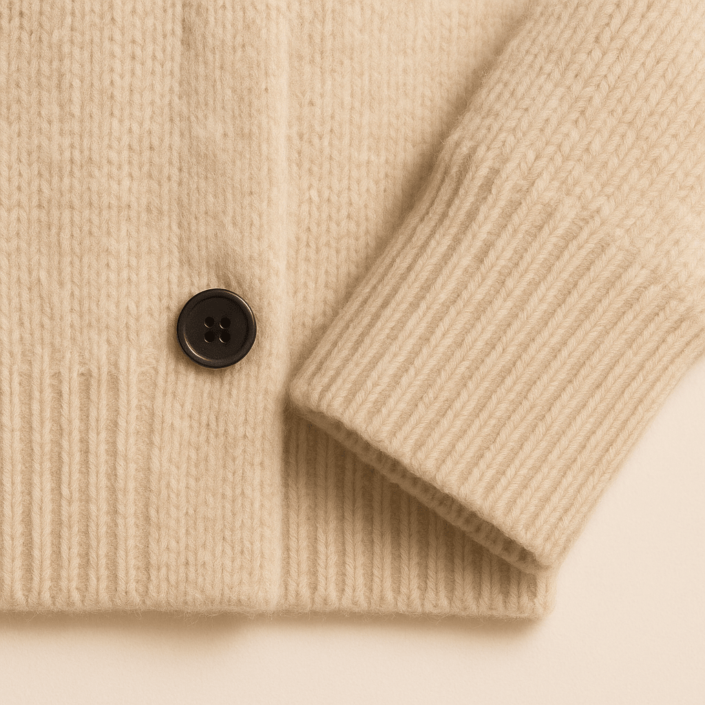 MORNINGTON | Button-front cardigan with ribbed trims - Liora Melbourne