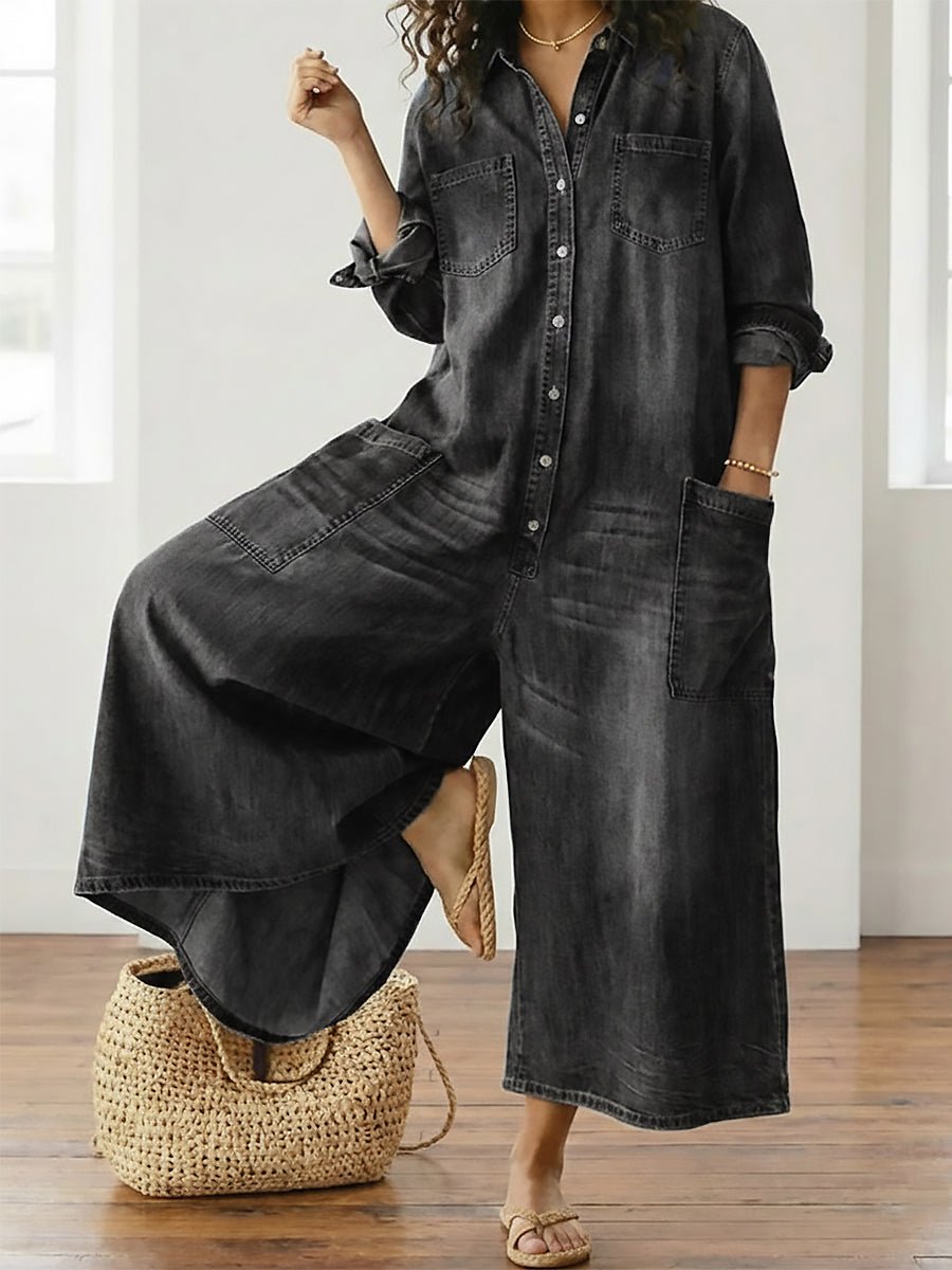 JUNE | Jumpsuit with button closure - Liora Melbourne