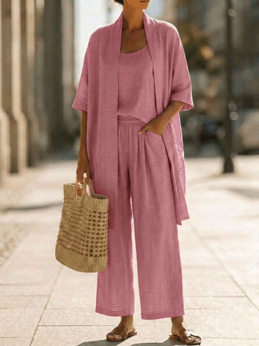 ISLA | Set with relaxed wide-leg pants - Liora Melbourne