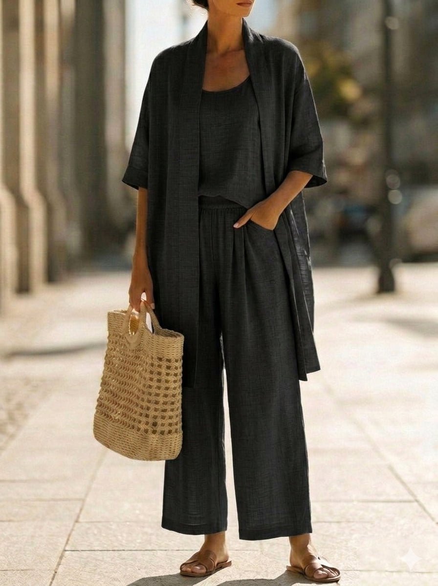 ISLA | Set with relaxed wide-leg pants - Liora Melbourne
