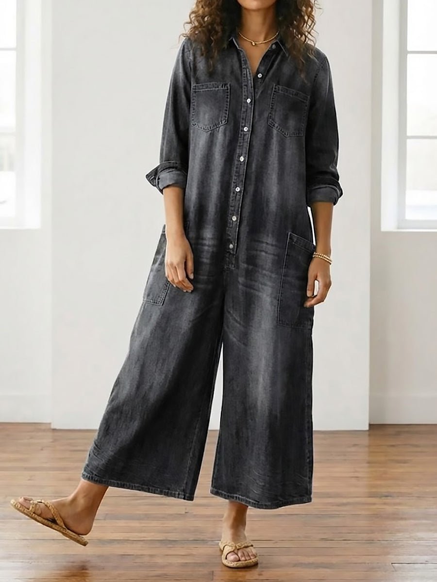 JUNE | Jumpsuit with button closure - Liora Melbourne