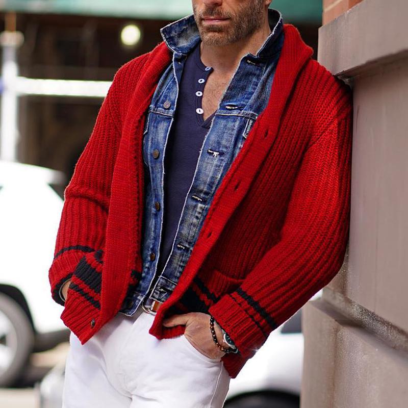 FELIX | Cardigan with colourblock stripes - Liora Melbourne