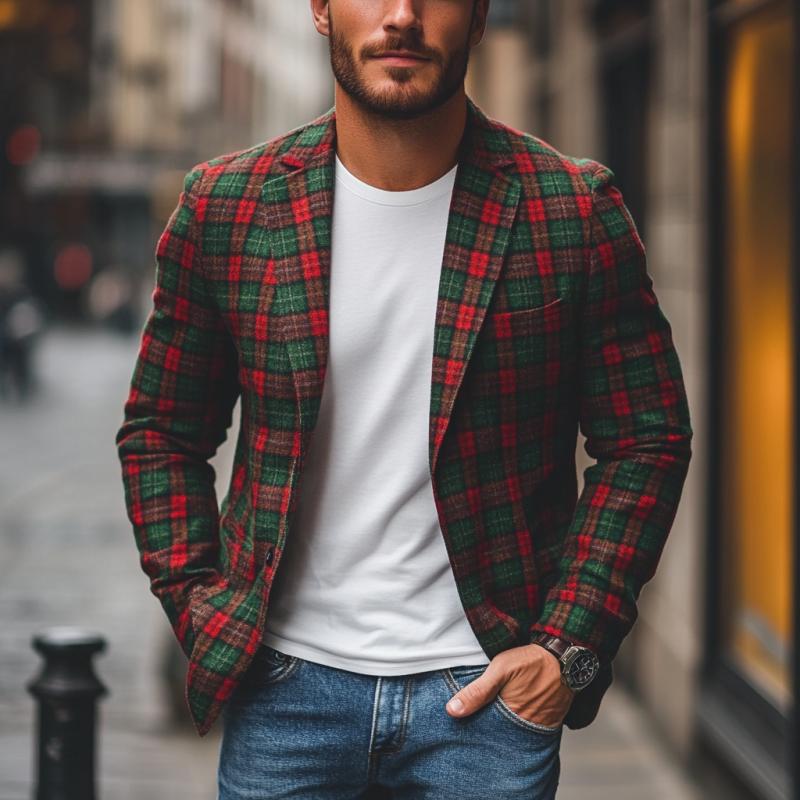 NOEL | Blazer with Christmas plaid - Liora Melbourne