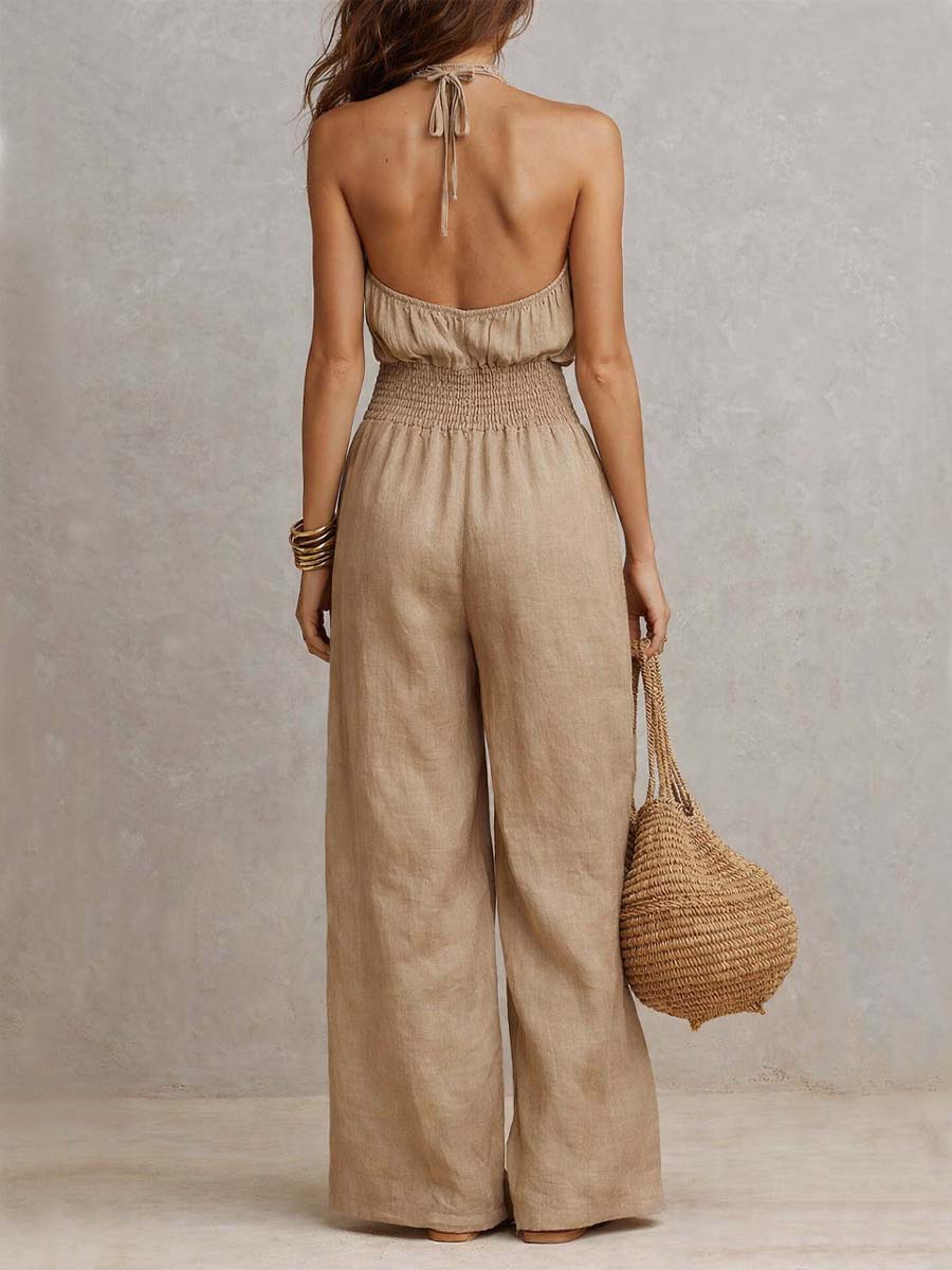 LORAINE | Jumpsuit with halter neckline - Liora Melbourne