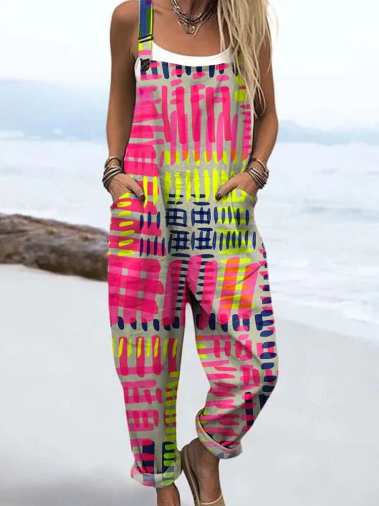 ALEXIS | Jumpsuit with grid-print pattern - Liora Melbourne