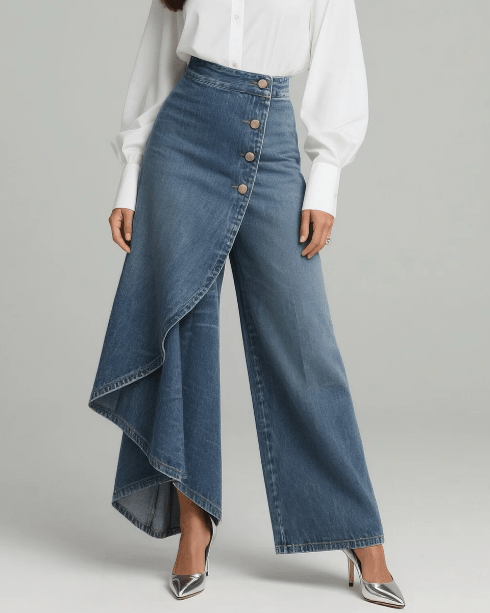 CALVRA | Trousers with wrap detail - Liora Melbourne