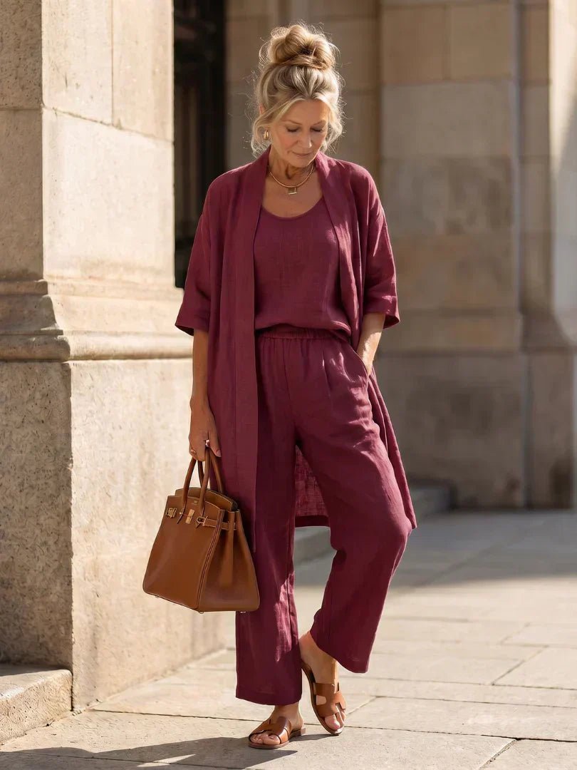 ISLA | Set with relaxed wide-leg pants - Liora Melbourne