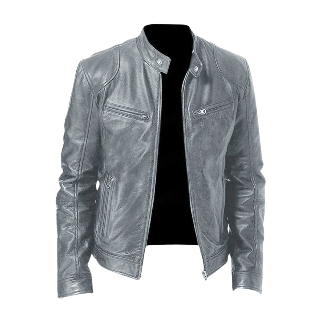 LARA | Leather jacket with casual fit - Liora Melbourne
