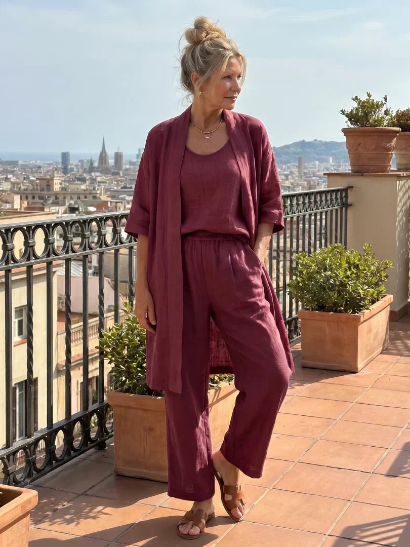 ISLA | Set with relaxed wide-leg pants - Liora Melbourne