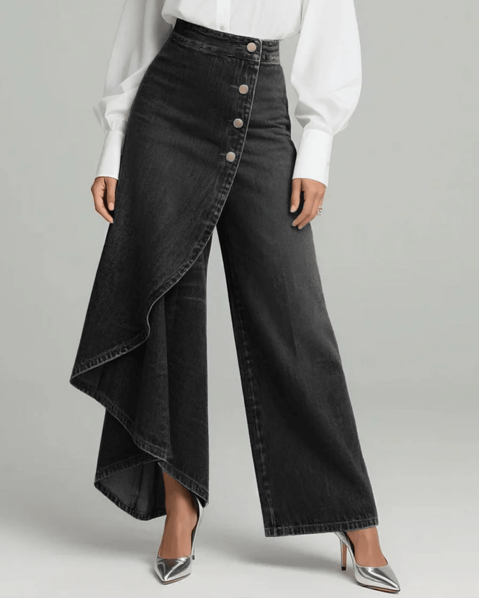 CALVRA | Trousers with wrap detail - Liora Melbourne