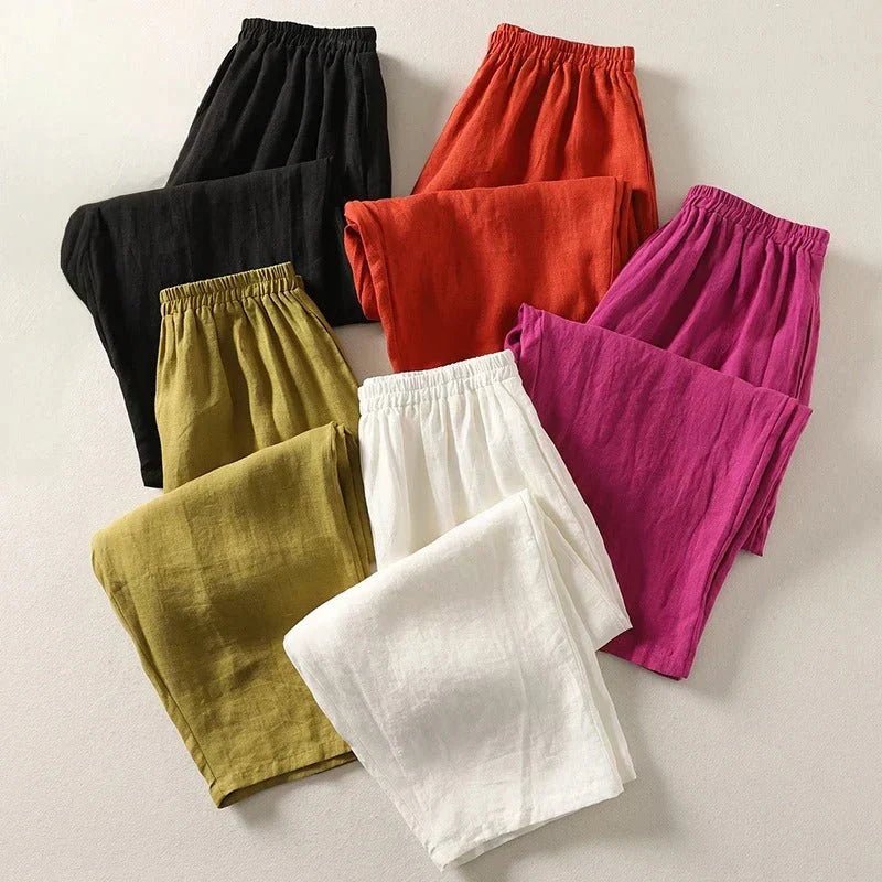 KARINA | Linen pants with relaxed fit – Pack of 5 - Liora Melbourne