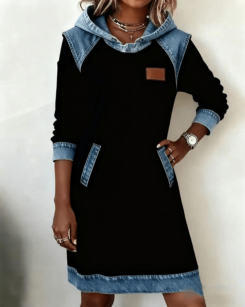 STELLA | Hoodie dress with contrast details - Liora Melbourne