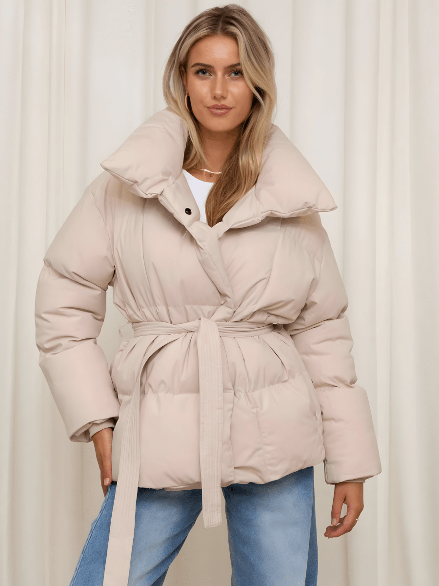 HARPER | Quilted coat with belt - Liora Melbourne