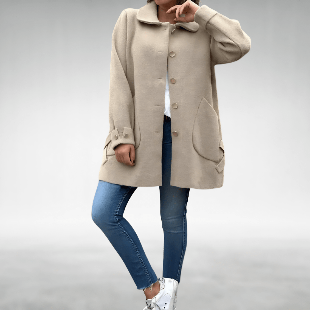 CHARLOTTE | Long winter coat with longline silhouette - Liora Melbourne