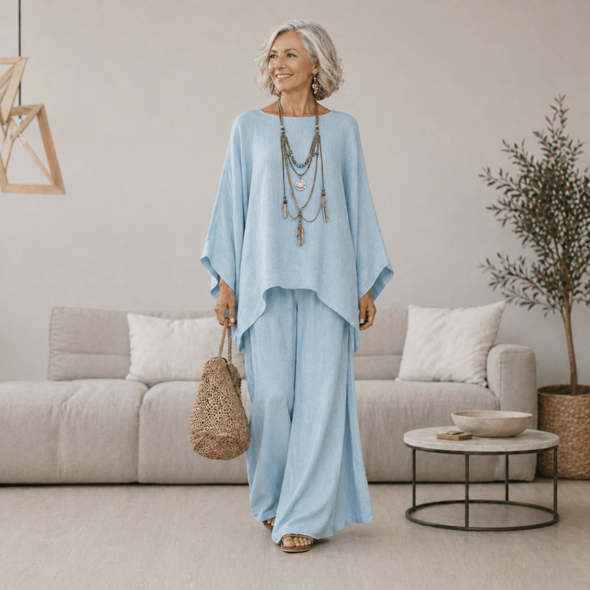 ISABELLE | Set with wide-leg pants - Liora Melbourne