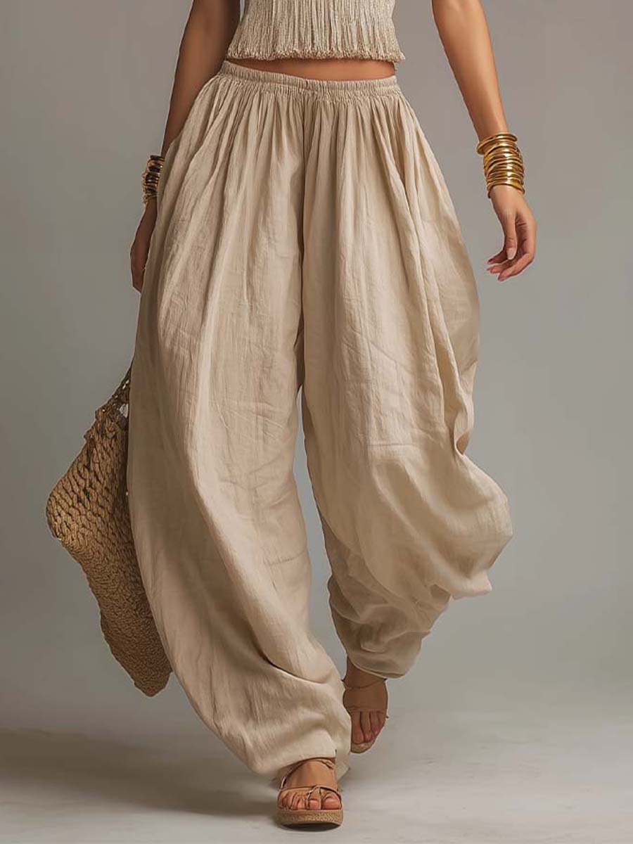 DANNA | Set with halter crop top and harem pants - Liora Melbourne