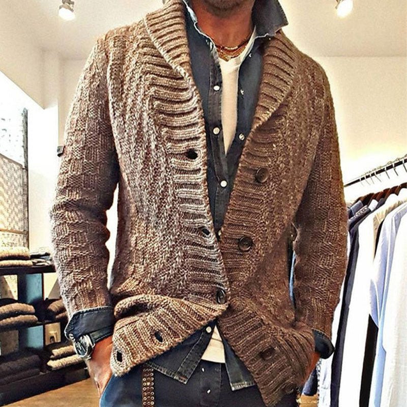 CARTER | Knit cardigan jacket with lapel collar - Liora Melbourne