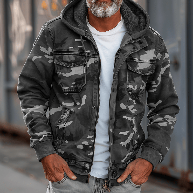RYDER | Cargo jacket with camouflage print - Liora Melbourne