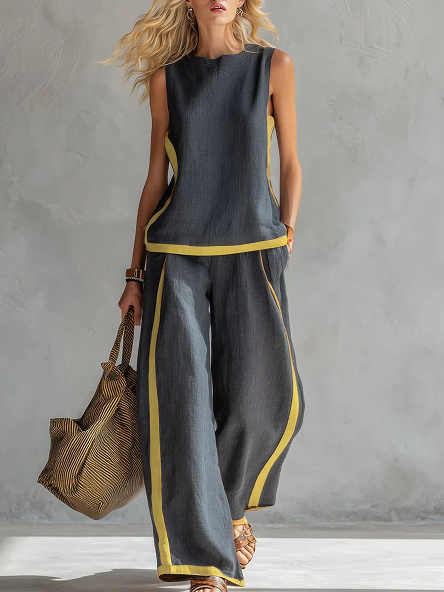 LEILA | Set with wide-leg pants - Liora Melbourne