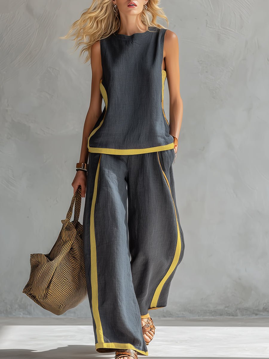 SHANIA | Set with wide-leg trousers - Liora Melbourne